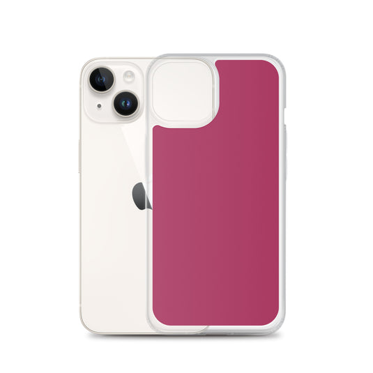 Lipstick Pink Red iPhone Clear Thin Case Plain Color CREATIVETECH