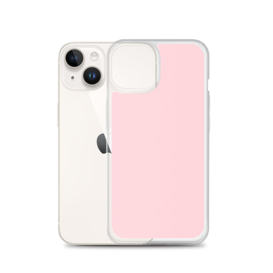 Flamingo Pink iPhone Clear Thin Case Plain Color CREATIVETECH