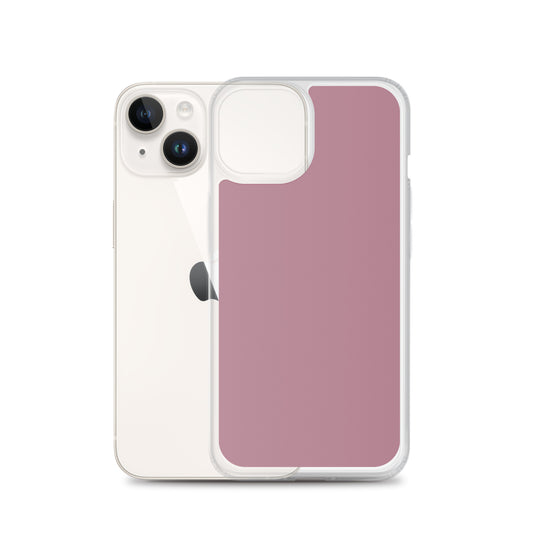 Tapestry Deep Ash Pink iPhone Clear Thin Case Plain Color CREATIVETECH