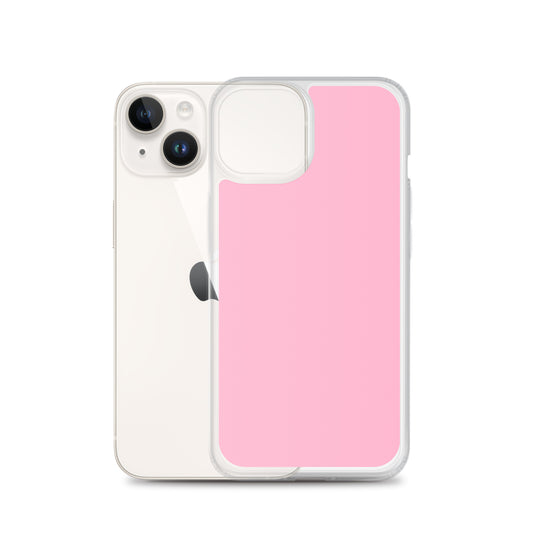 Cotton Candy Pink iPhone Clear Thin Case Plain Color CREATIVETECH