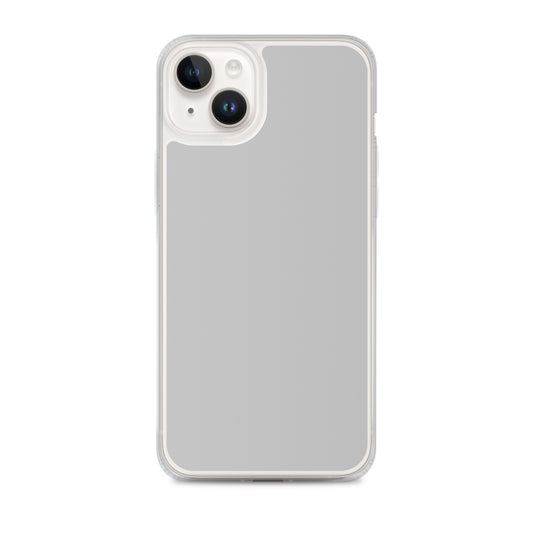 Plain Color Silver Grey iPhone Case Clear Bump Resistant Flexible CREATIVETECH