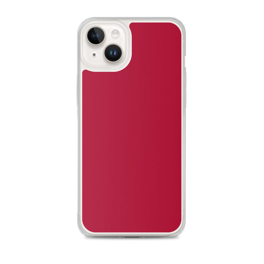 Plain Color Carmine Red iPhone Case Clear Bump Resistant Flexible CREATIVETECH