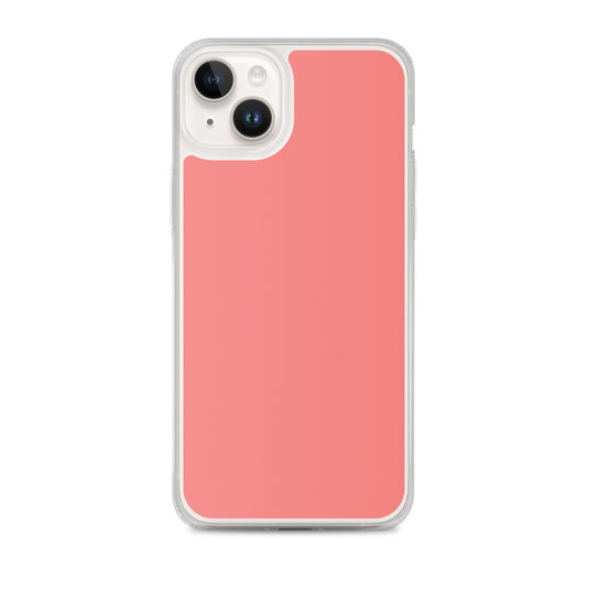 Plain Color Salmon Pink iPhone Case Clear Bump Resistant Flexible CREATIVETECH