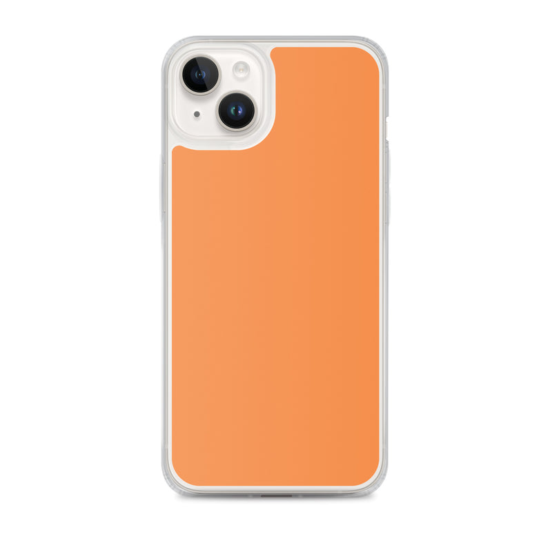 Load image into Gallery viewer, Plain Color Flamenco Orange iPhone Case Clear Bump Resistant Flexible CREATIVETECH