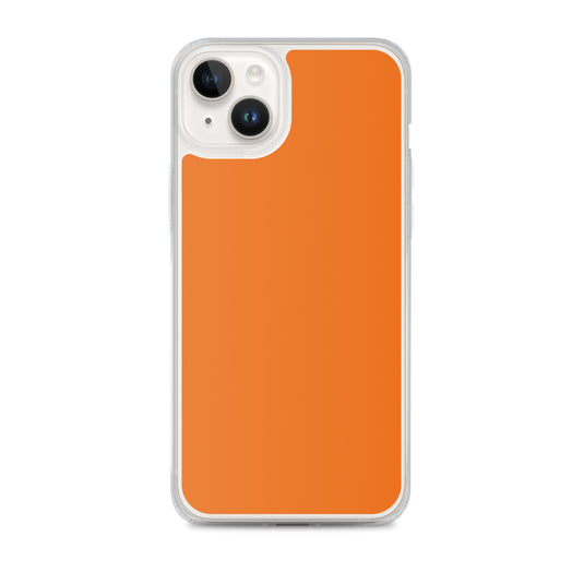 Plain Color Mango Orange iPhone Case Clear Bump Resistant Flexible CREATIVETECH