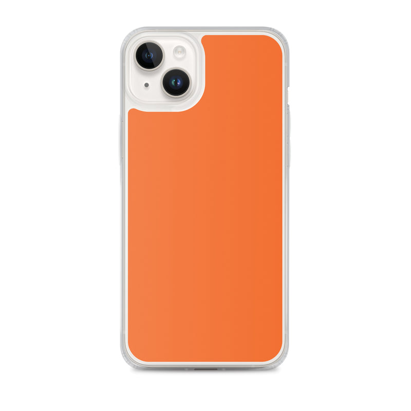 Load image into Gallery viewer, Plain Color Orange iPhone Case Clear Bump Resistant Flexible CREATIVETECH