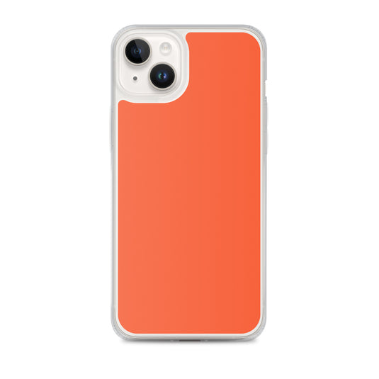 Plain Color Outrageous Orange iPhone Case Clear Bump Resistant Flexible CREATIVETECH