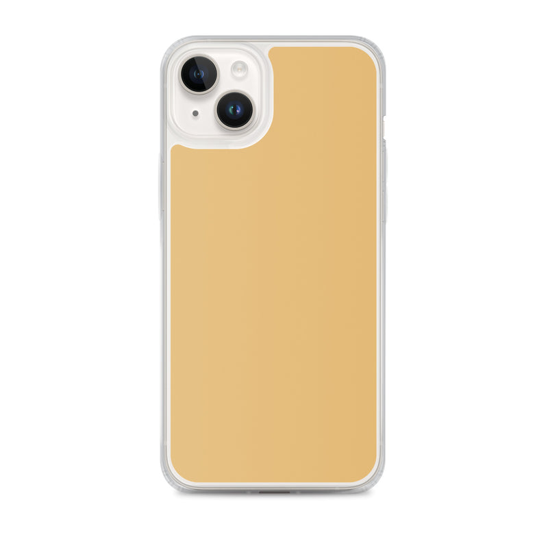 Load image into Gallery viewer, Plain Color Fawn Beige Brown iPhone Case Clear Bump Resistant Flexible CREATIVETECH