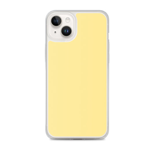 Plain Color Vis Vis Yellow iPhone Case Clear Bump Resistant CREATIVETECH