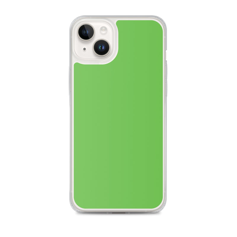 Load image into Gallery viewer, Plain Color Kelly Green iPhone Case Clear Bump Resistant CREATIVETECH