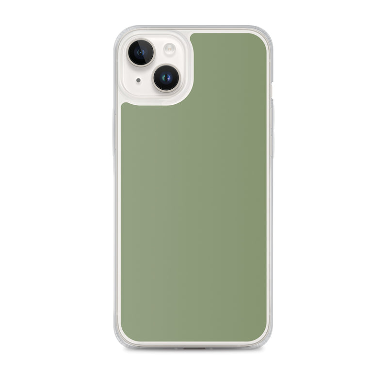 Load image into Gallery viewer, Plain Color Camouflage Green iPhone Case Clear Bump Resistant CREATIVETECH