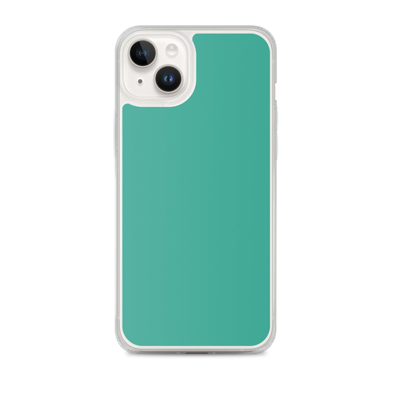 Load image into Gallery viewer, Plain Color Niagara Green iPhone Case Clear Bump Resistant CREATIVETECH