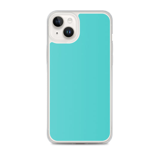 Plain Color Turquoise Blue iPhone Case Clear Bump Resistant CREATIVETECH