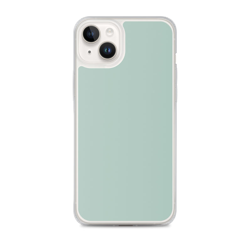 Load image into Gallery viewer, Plain Color Opal Green Blue iPhone Case Clear Bump Resistant CREATIVETECH