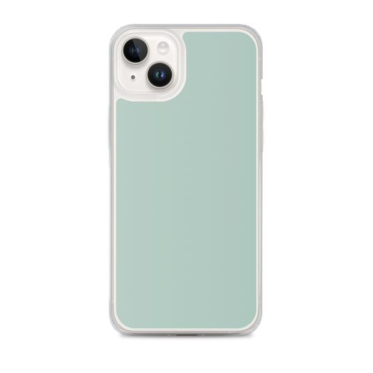 Plain Color Opal Green Blue iPhone Case Clear Bump Resistant CREATIVETECH