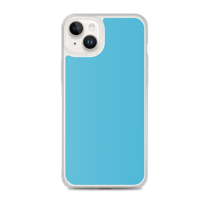 Load image into Gallery viewer, Plain Color Summer Sky Blue iPhone Case Clear Bump Resistant CREATIVETECH