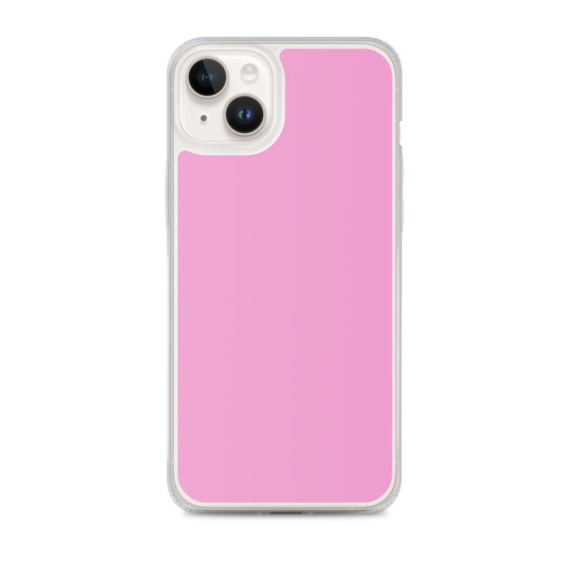 Load image into Gallery viewer, Lavender Rose Pink iPhone Clear Thin Case Plain Color CREATIVETECH