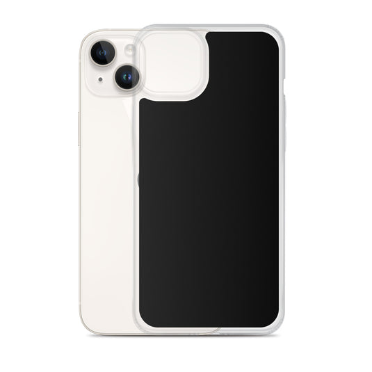 Plain Color Black iPhone Case Clear Bump Resistant Flexible CREATIVETECH