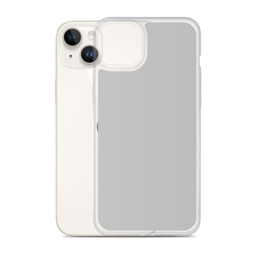 Plain Color Silver Grey iPhone Case Clear Bump Resistant Flexible CREATIVETECH