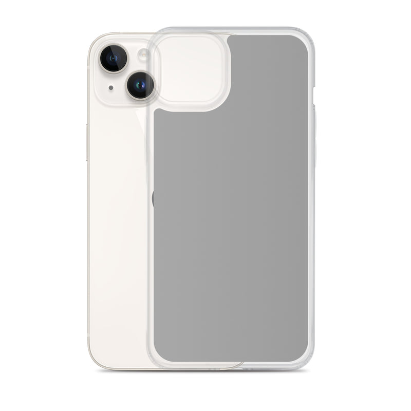 Load image into Gallery viewer, Plain Color Nobel Grey iPhone Case Clear Bump Resistant Flexible CREATIVETECH
