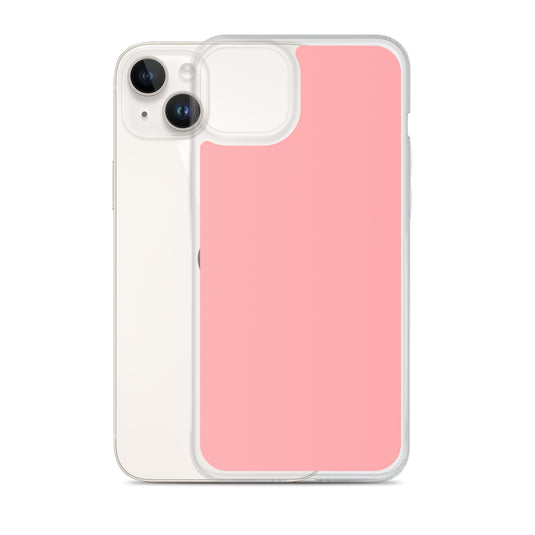Plain Color Wewak Pink iPhone Case Clear Bump Resistant Flexible CREATIVETECH