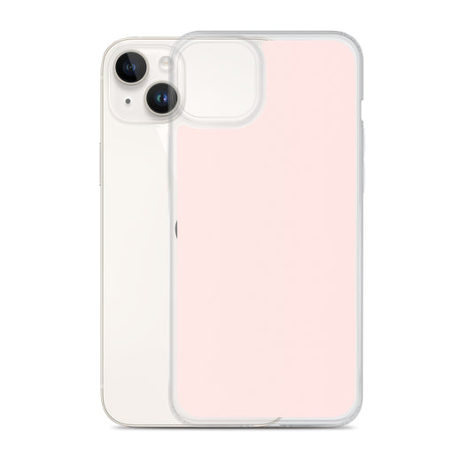 Plain Color Misty Rose Pink iPhone Case Clear Bump Resistant Flexible CREATIVETECH