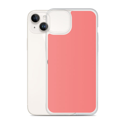 Plain Color Salmon Pink iPhone Case Clear Bump Resistant Flexible CREATIVETECH