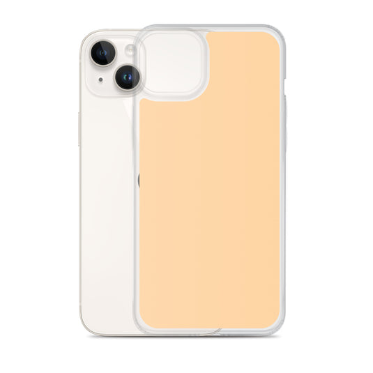 Plain Color Frangipani Orange iPhone Case Clear Bump Resistant Flexible CREATIVETECH