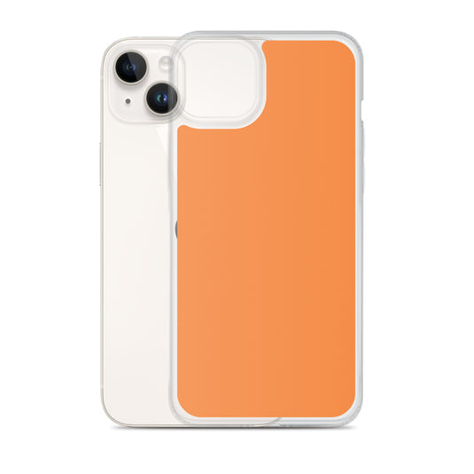 Plain Color Flamenco Orange iPhone Case Clear Bump Resistant Flexible CREATIVETECH