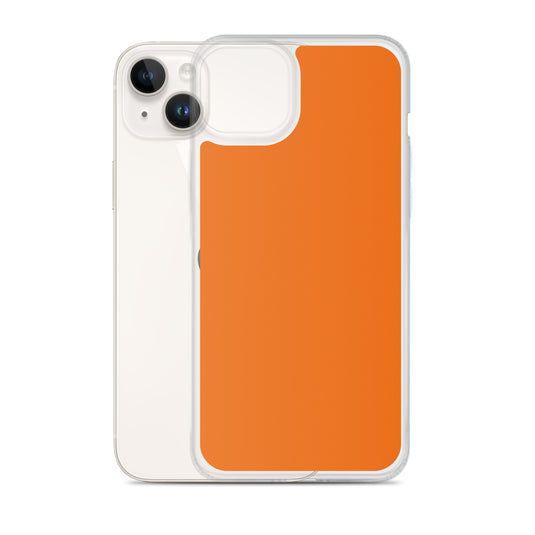 Plain Color Mango Orange iPhone Case Clear Bump Resistant Flexible CREATIVETECH