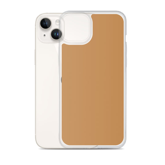 Plain Color Nude Yellow Brown iPhone Case Clear Bump Resistant Flexible CREATIVETECH