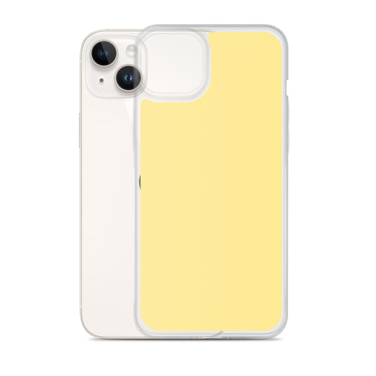 Plain Color Vis Vis Yellow iPhone Case Clear Bump Resistant CREATIVETECH
