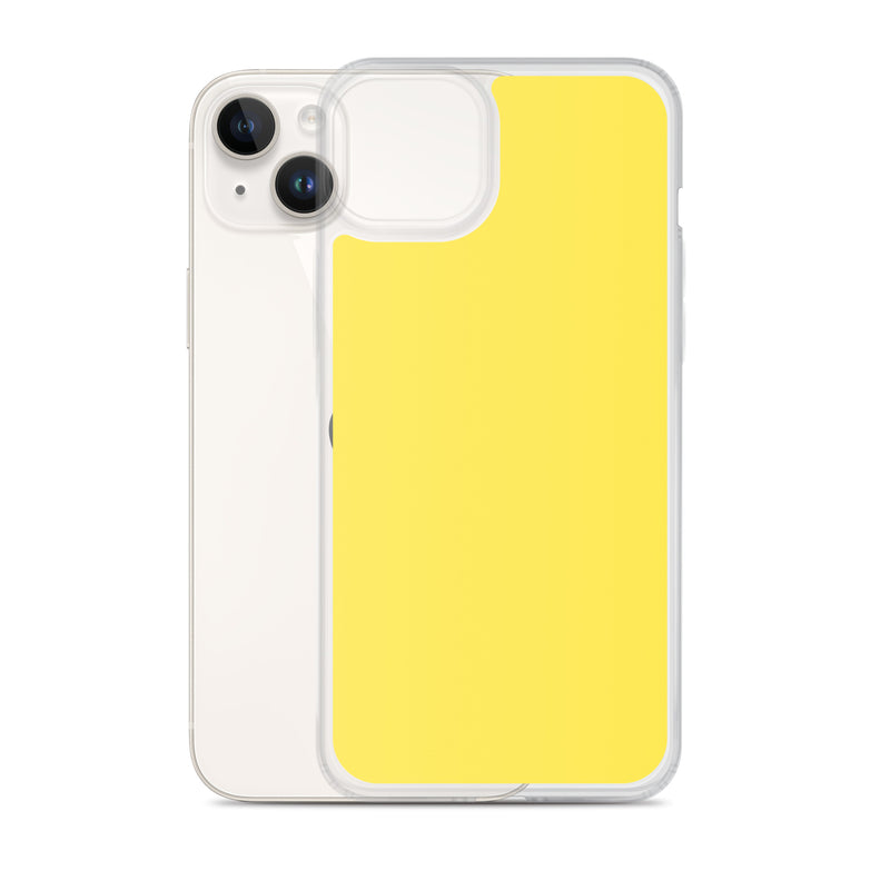 Load image into Gallery viewer, Plain Color Paris Daisy Yellow iPhone Case Clear Bump Resistant CREATIVETECH