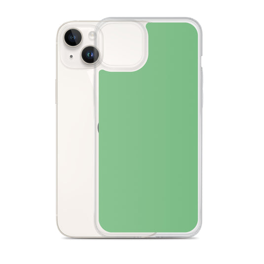 Plain Color Bay Leaf Green iPhone Case Clear Bump Resistant CREATIVETECH