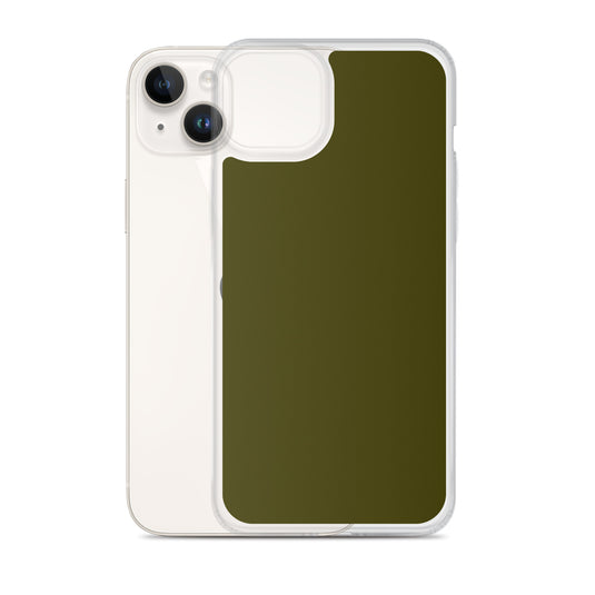 Plain Color Karaka Tabacco Green iPhone Case Clear Bump Resistant CREATIVETECH