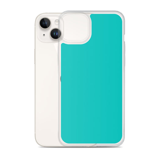 Plain Color Iris Blue iPhone Case Clear Bump Resistant CREATIVETECH