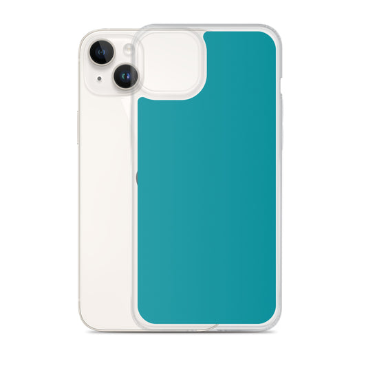 Plain Color Eastern Blue iPhone Case Clear Bump Resistant CREATIVETECH