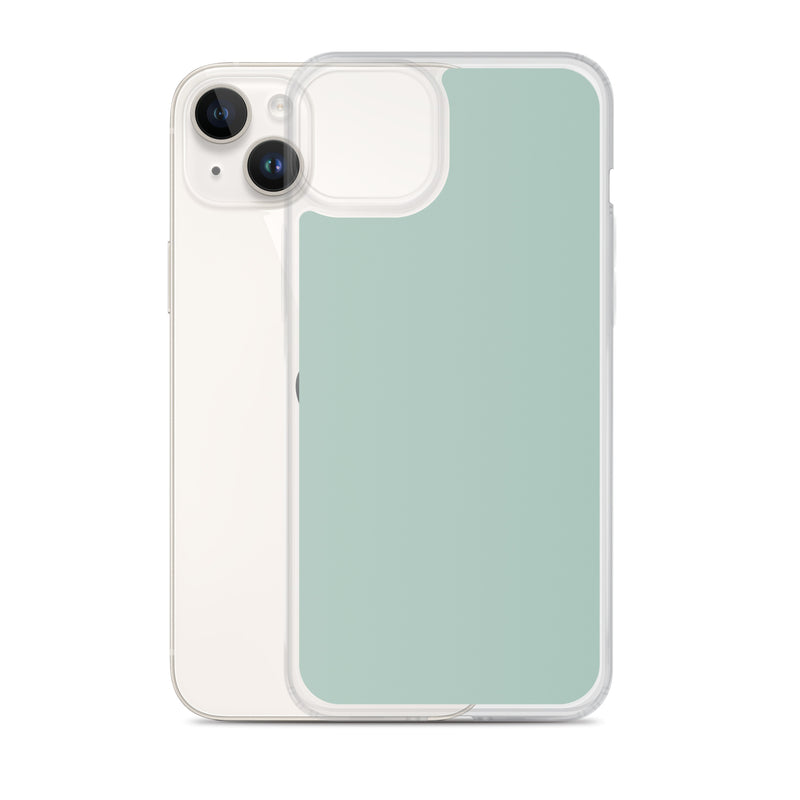 Load image into Gallery viewer, Plain Color Opal Green Blue iPhone Case Clear Bump Resistant CREATIVETECH