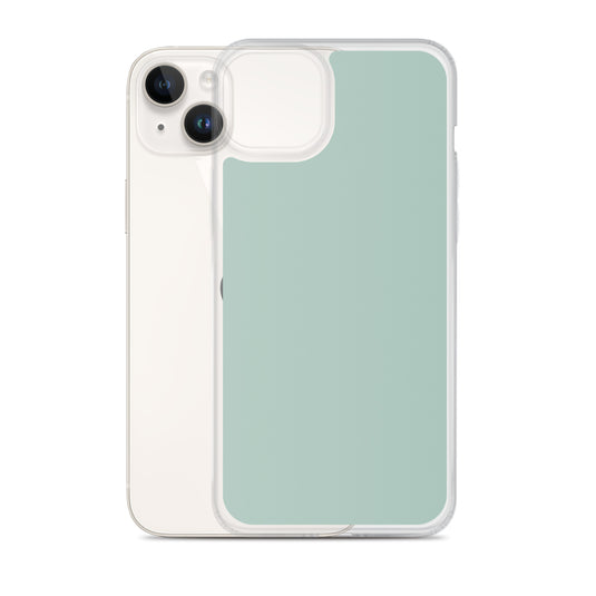 Plain Color Opal Green Blue iPhone Case Clear Bump Resistant CREATIVETECH