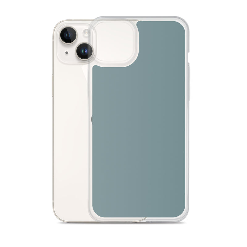Load image into Gallery viewer, Plain Color Gothic Blue iPhone Case Clear Bump Resistant CREATIVETECH