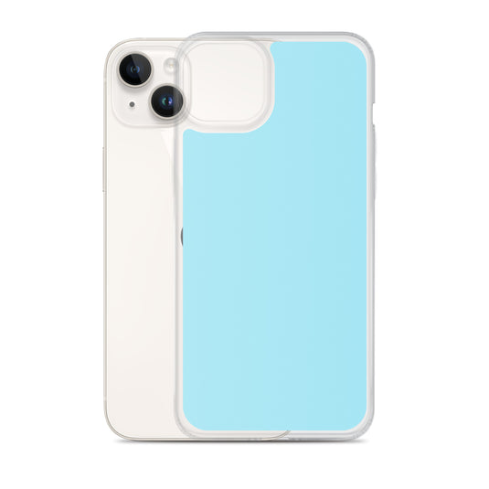 Plain Color Blizzard Blue iPhone Case Clear Bump Resistant CREATIVETECH