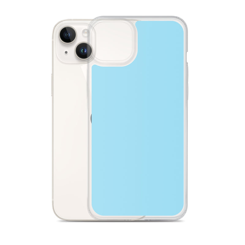 Load image into Gallery viewer, Plain Color Columbia Blue iPhone Case Clear Bump Resistant CREATIVETECH