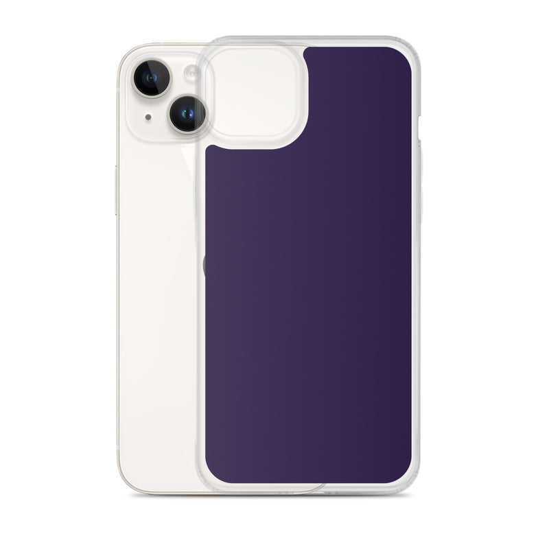 Load image into Gallery viewer, Tolopea Dark Purple iPhone Clear Thin Case Plain Color CREATIVETECH
