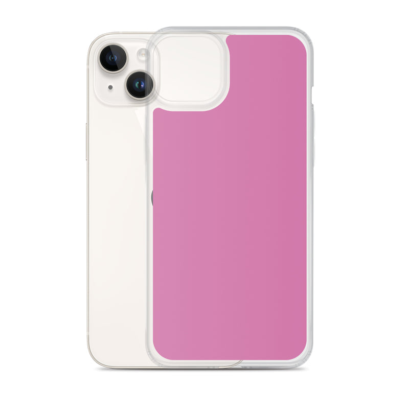 Load image into Gallery viewer, Hopbush Pink iPhone Clear Thin Case Plain Color CREATIVETECH