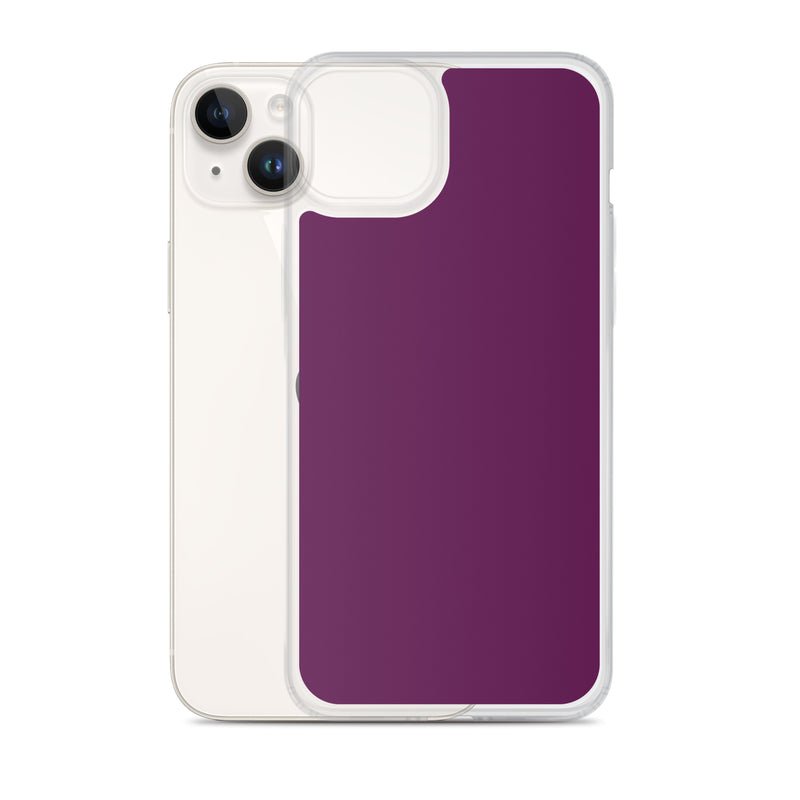 Load image into Gallery viewer, Tyrian Purple iPhone Clear Thin Case Plain Color CREATIVETECH
