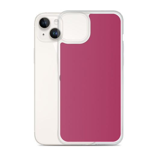 Lipstick Pink Red iPhone Clear Thin Case Plain Color CREATIVETECH