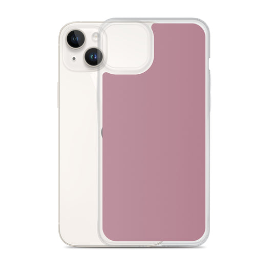 Tapestry Deep Ash Pink iPhone Clear Thin Case Plain Color CREATIVETECH