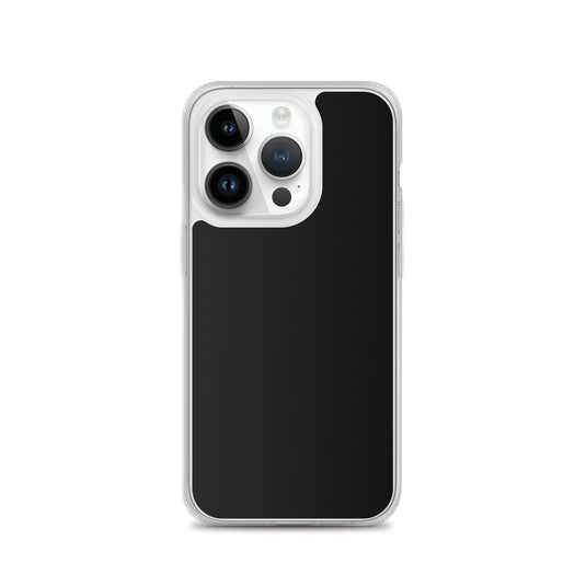 Plain Color Black iPhone Case Clear Bump Resistant Flexible CREATIVETECH