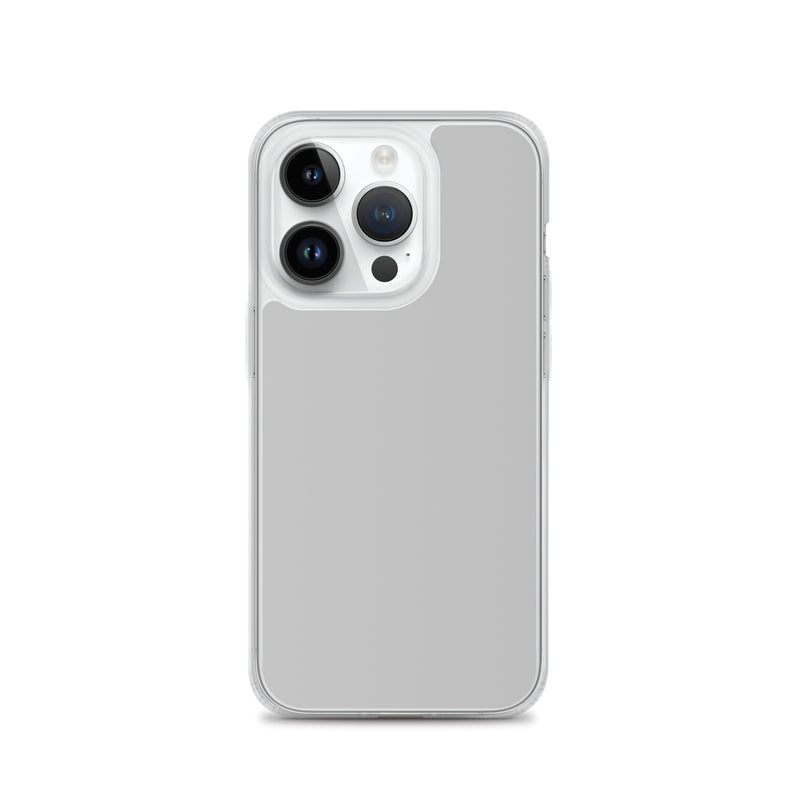 Load image into Gallery viewer, Plain Color Silver Grey iPhone Case Clear Bump Resistant Flexible CREATIVETECH
