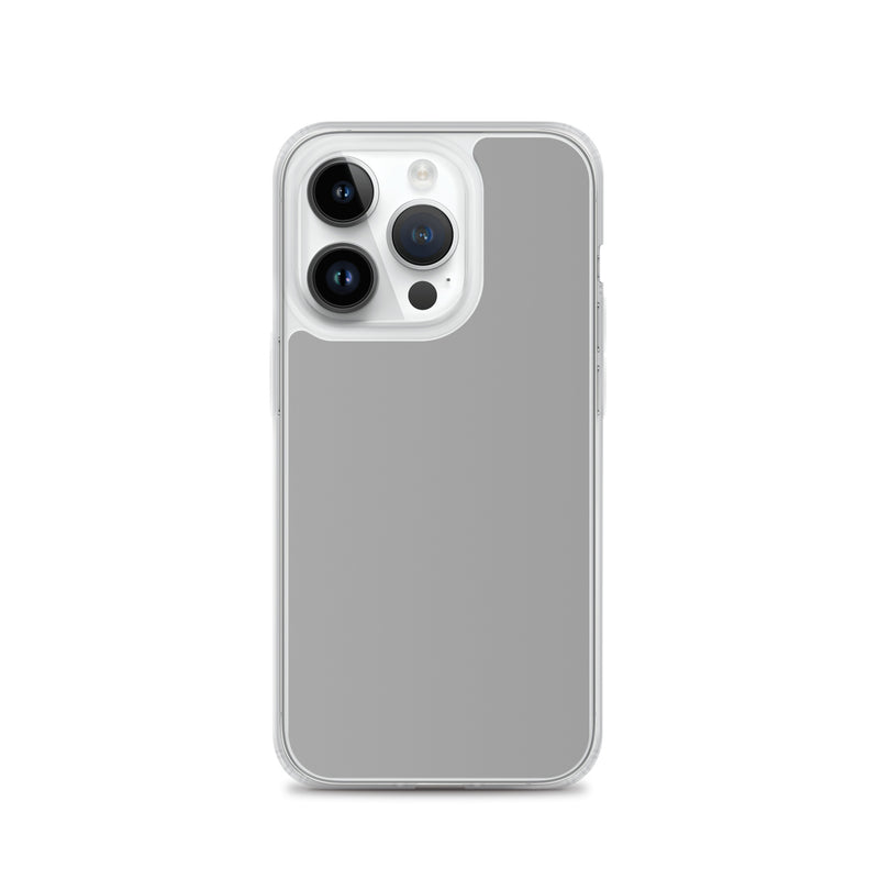 Load image into Gallery viewer, Plain Color Nobel Grey iPhone Case Clear Bump Resistant Flexible CREATIVETECH
